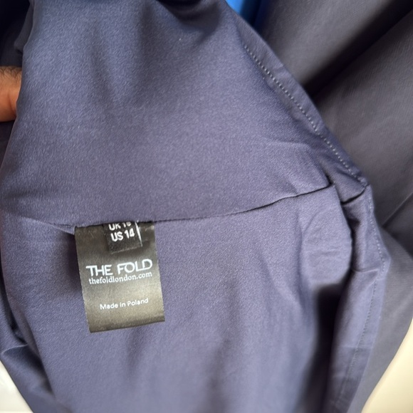 NEW The Fold London Sorrento Dress Tranquil Teal Multicolour 14 - Picture 12 of 15